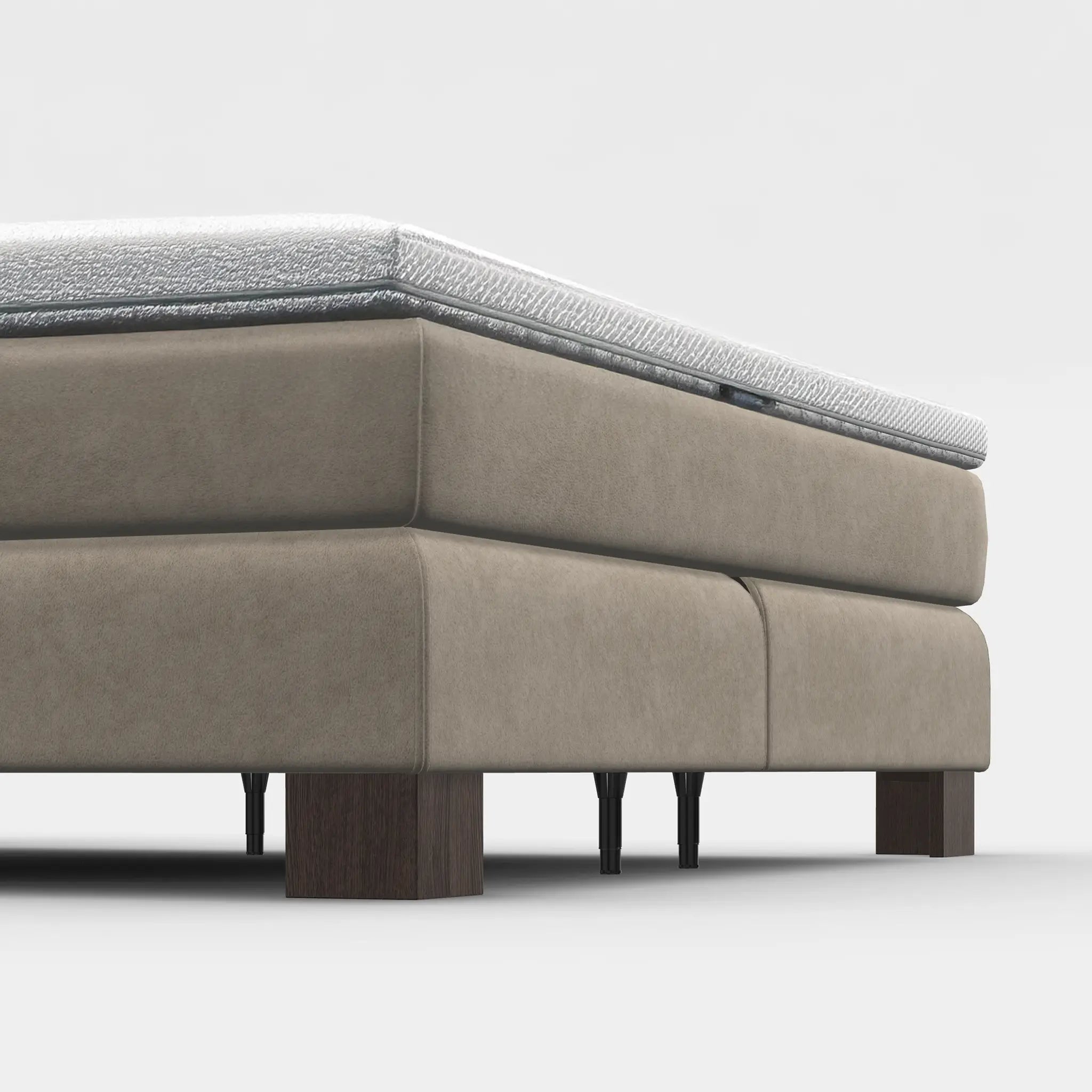 Boxspringbett-Fuß Winkel Holz – Schwarz