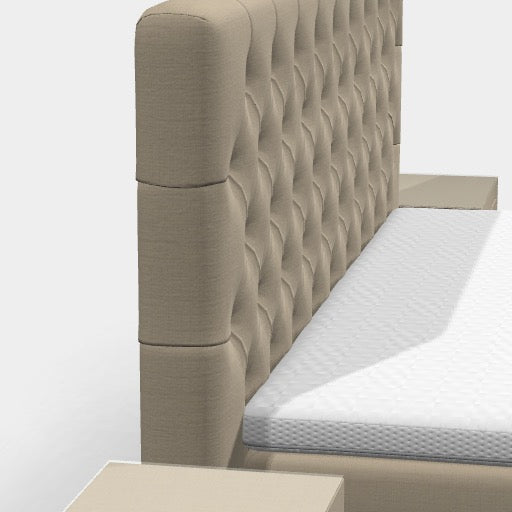 Boxspringbett 200 × 200 cm – Chesterfield
