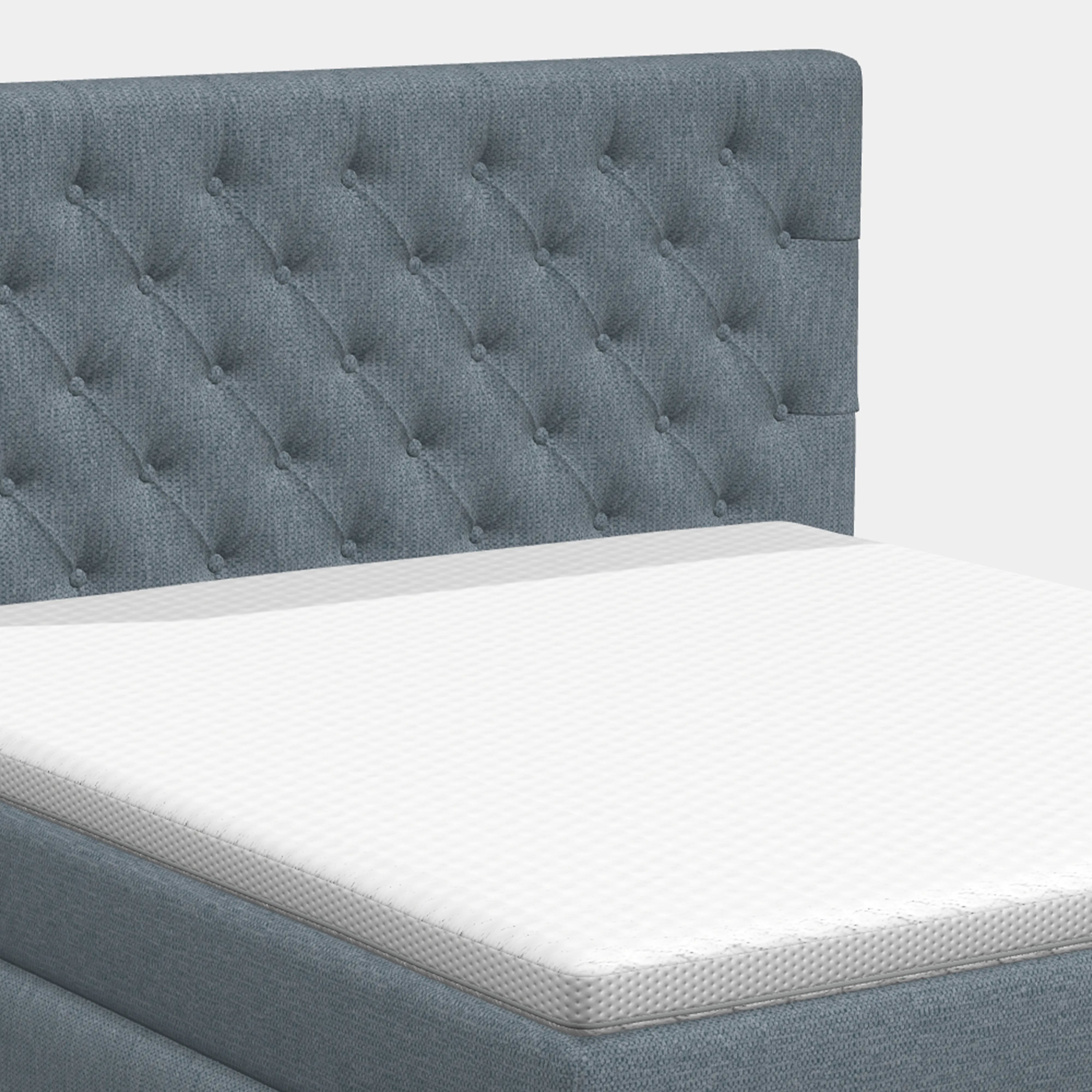 Boxspringbett 180 × 200 cm – Chesterfield Kopfteil