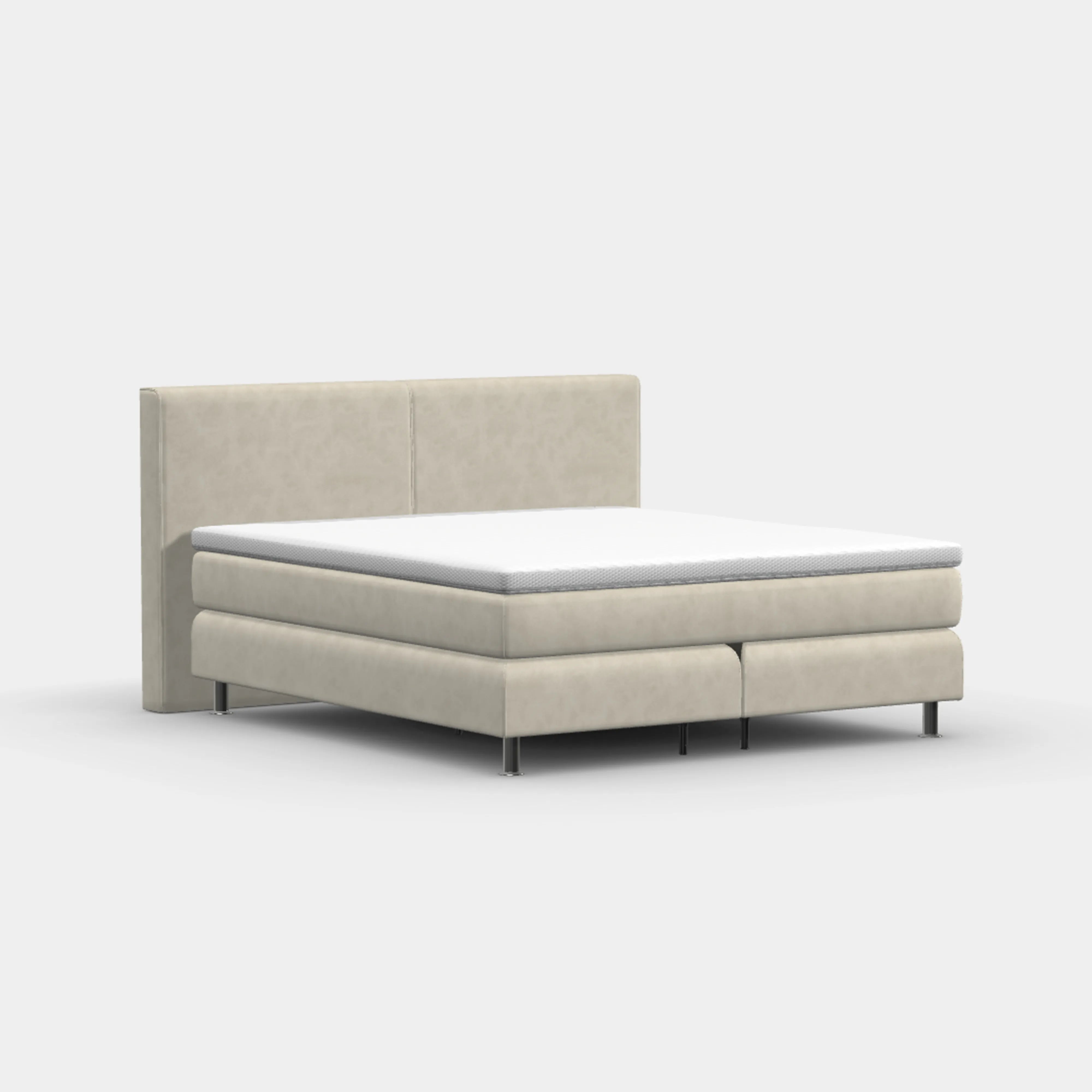 Boxspringbett 180 × 200 cm – Modell Stockholm Dreiviertelansicht
