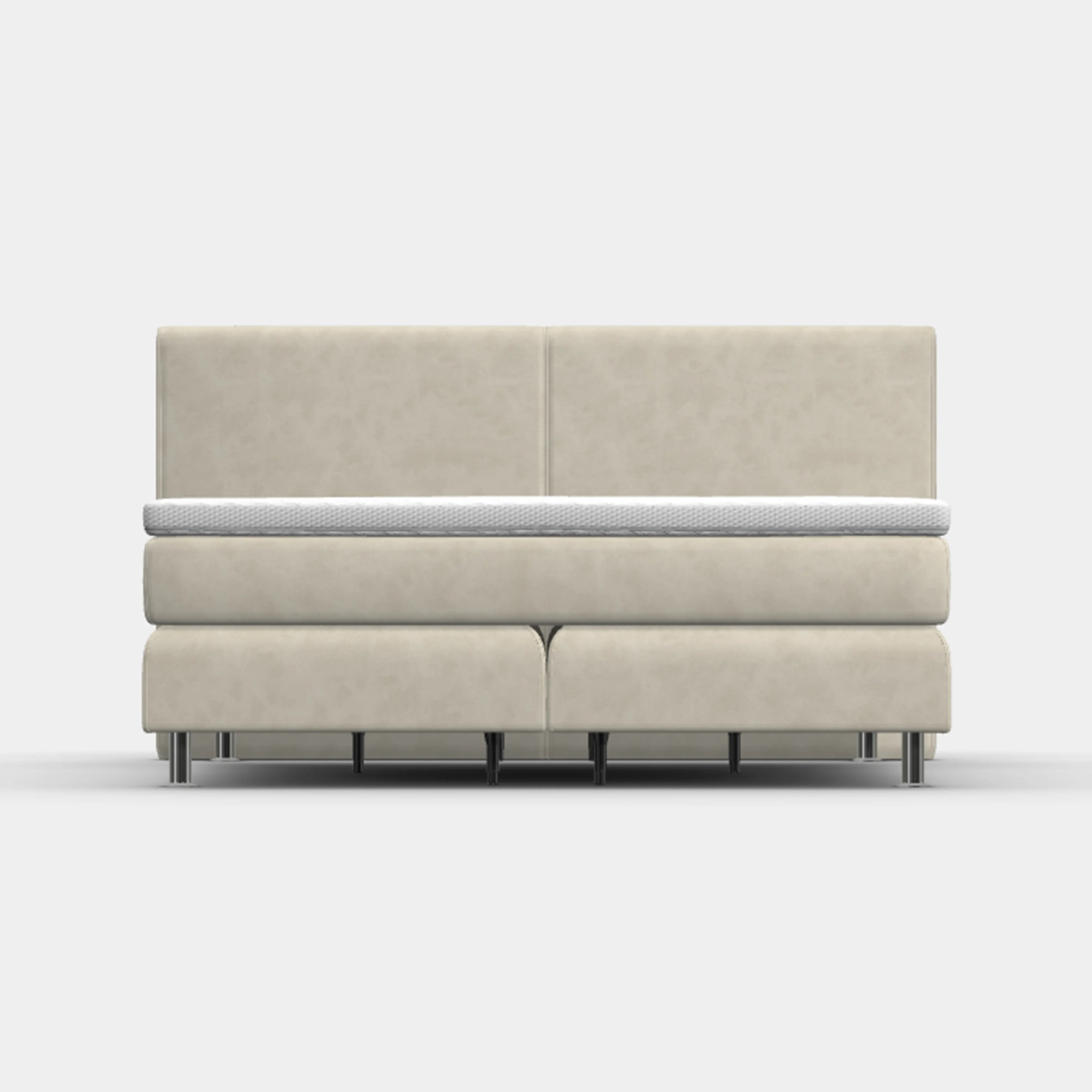 Boxspringbett 180 × 200 cm – Modell Stockholm Frontalansicht
