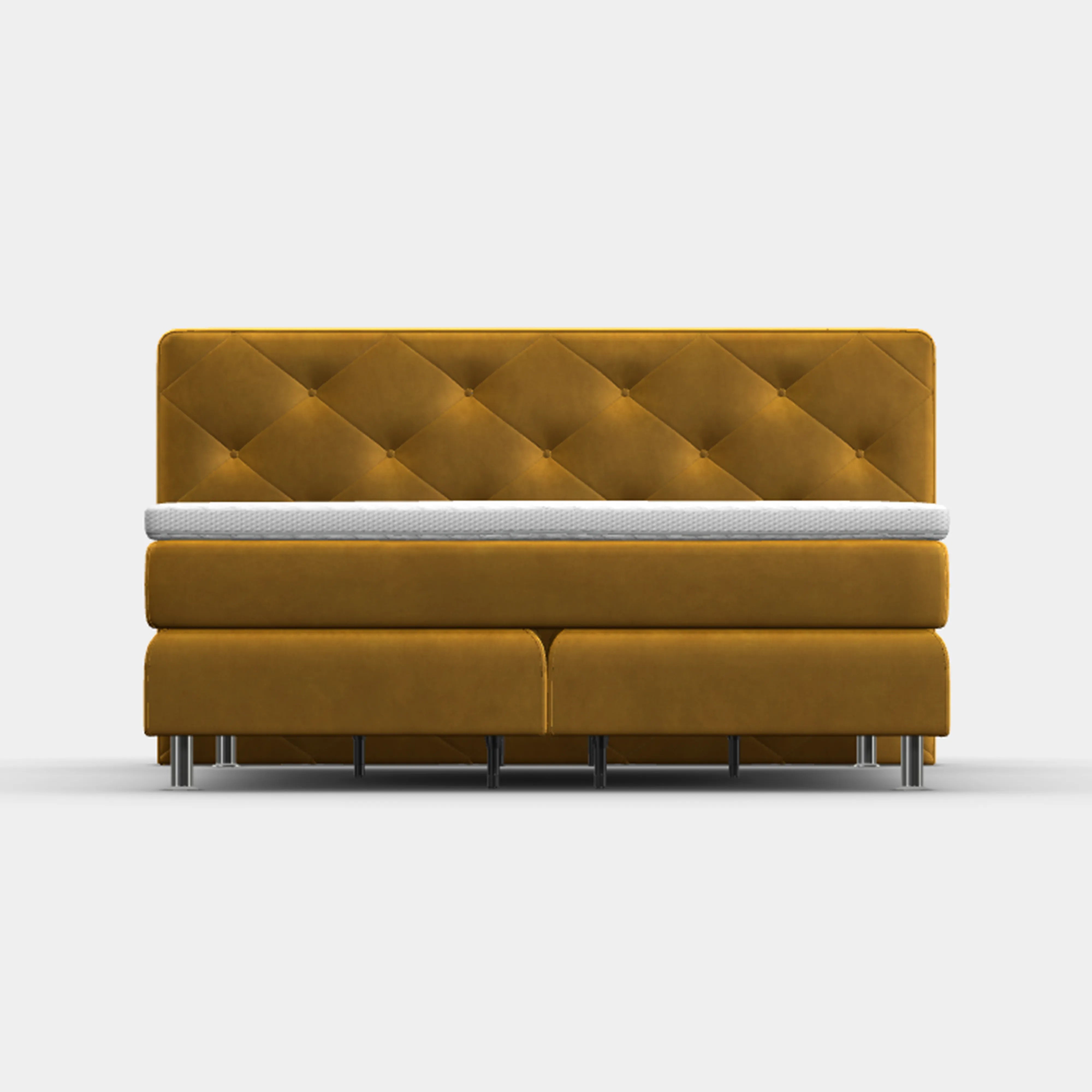 Boxspringbett 180 × 200 cm – York-Button Frontalansicht