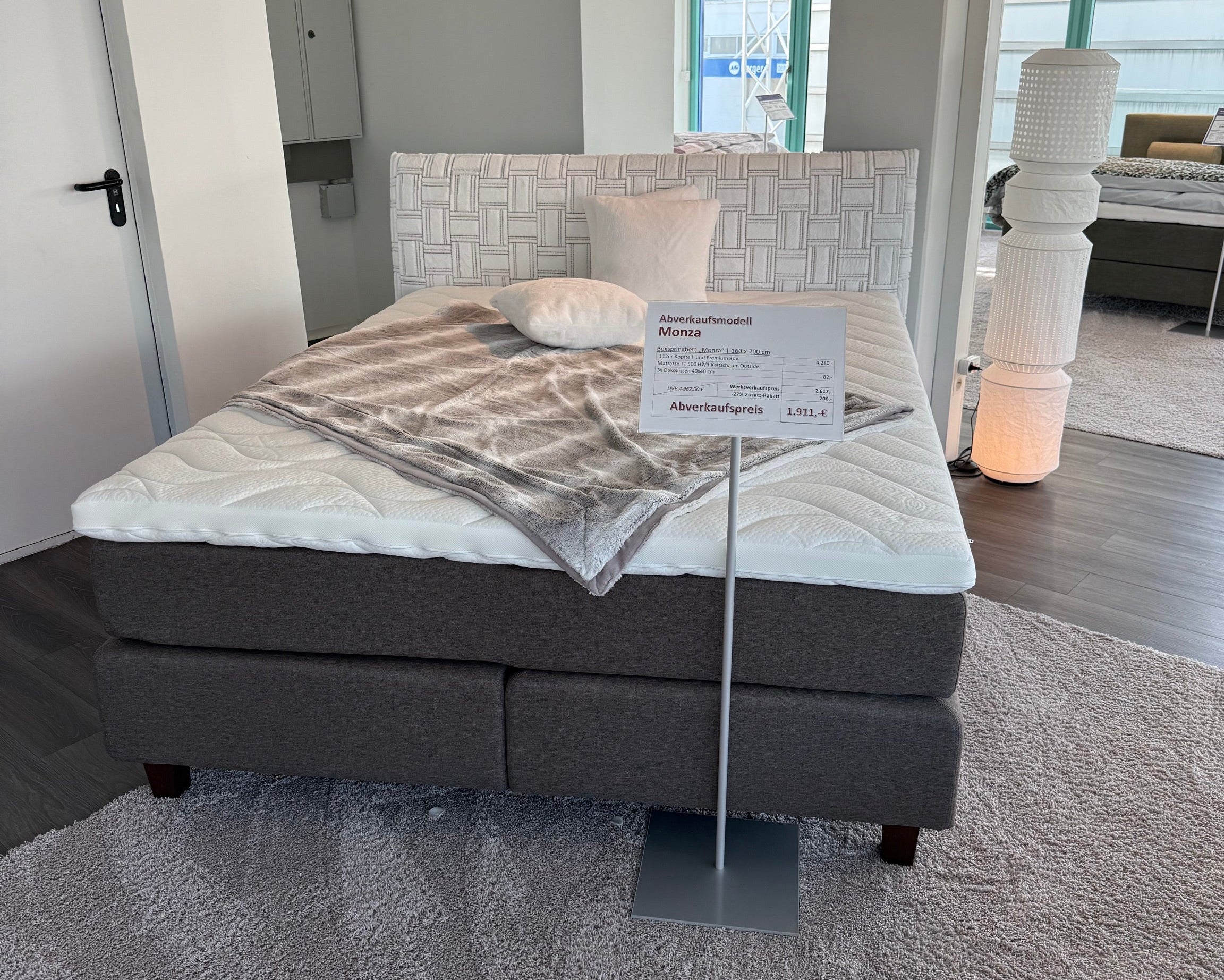 Boxspringbett 180 x 200 cm Modell Monza – Ausstellungsstück im Standort Nürnberg