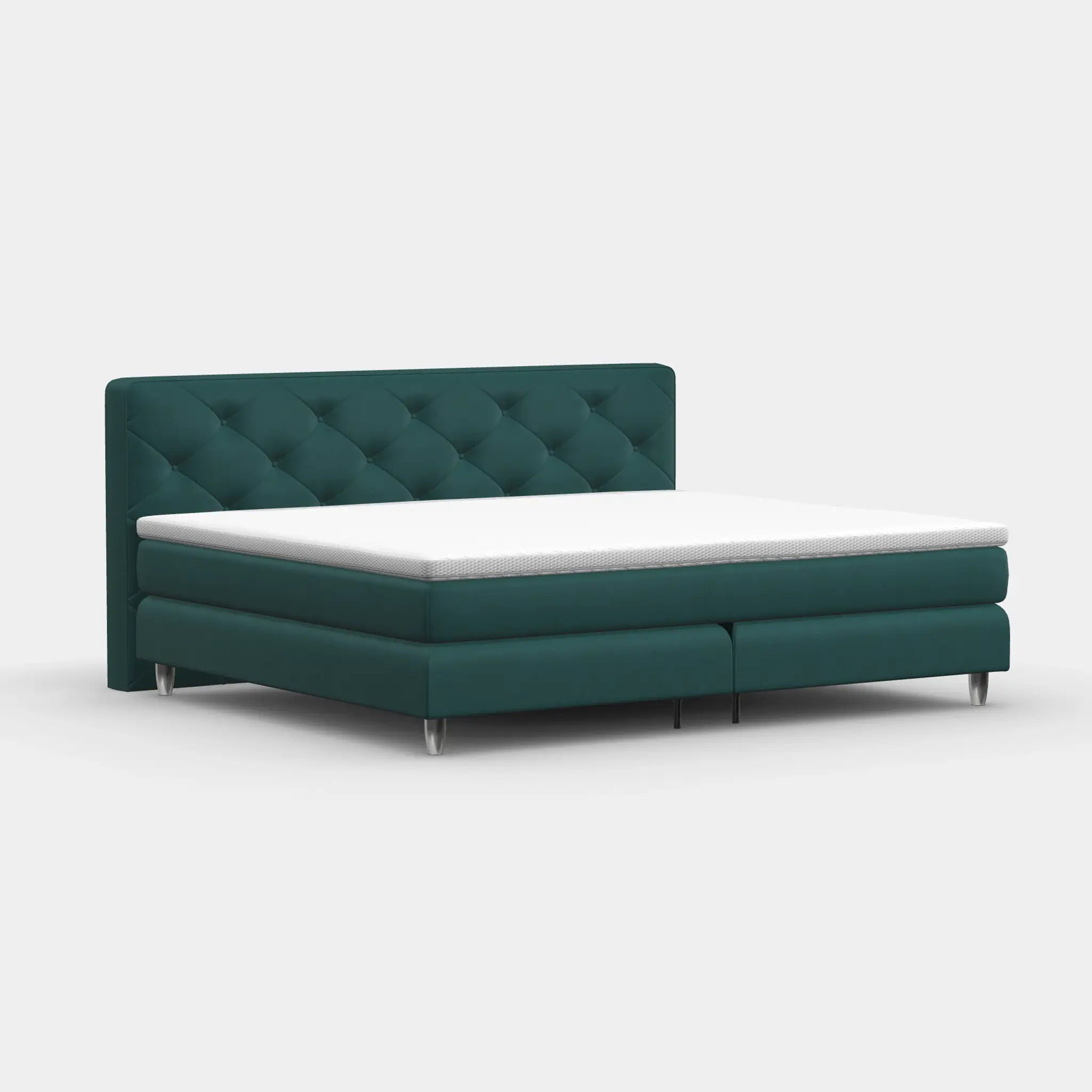 Boxspringbett 240 × 200 cm – York-Button