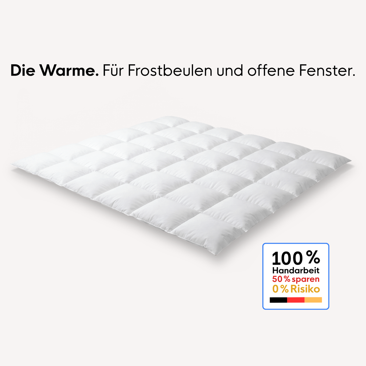 Daunen-Kassetten-Decke Plus - 200 x 220 cm | 6x6
