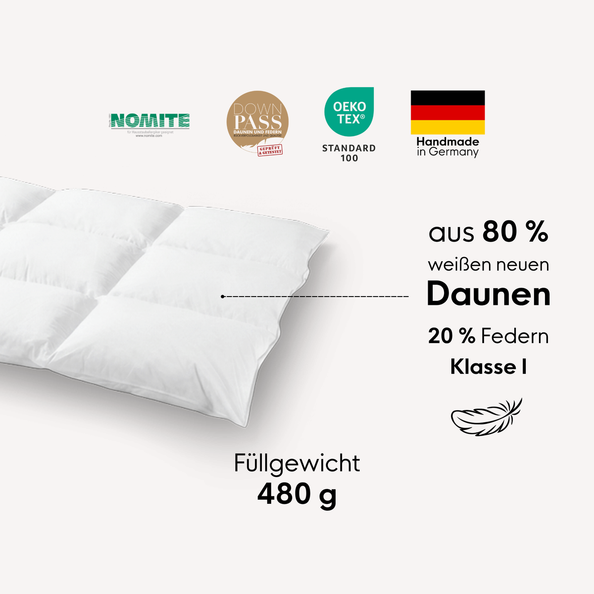 Kinder-Daunendecke - 100 x 135 cm