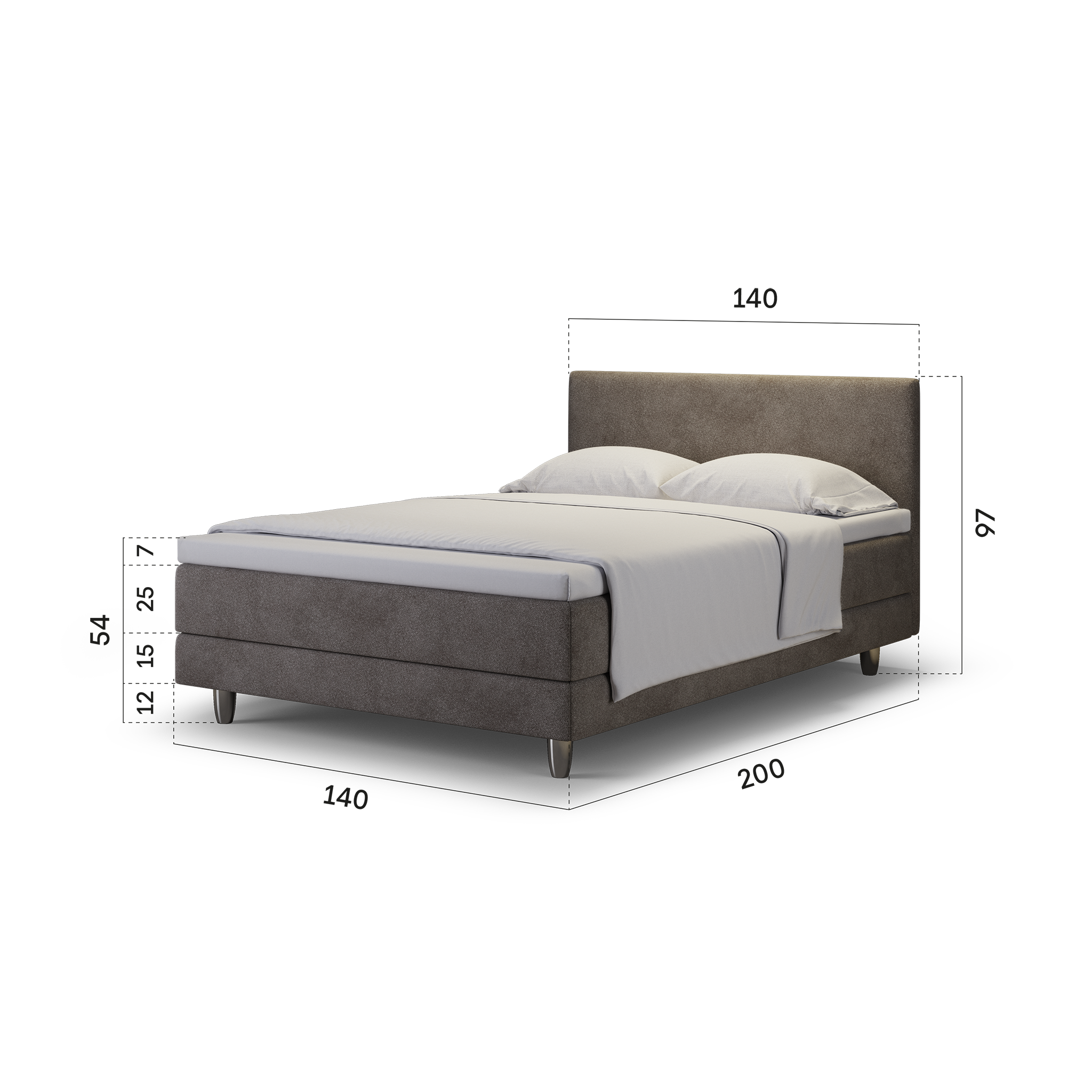 enjoy. neo | Boxspringbett classic braun