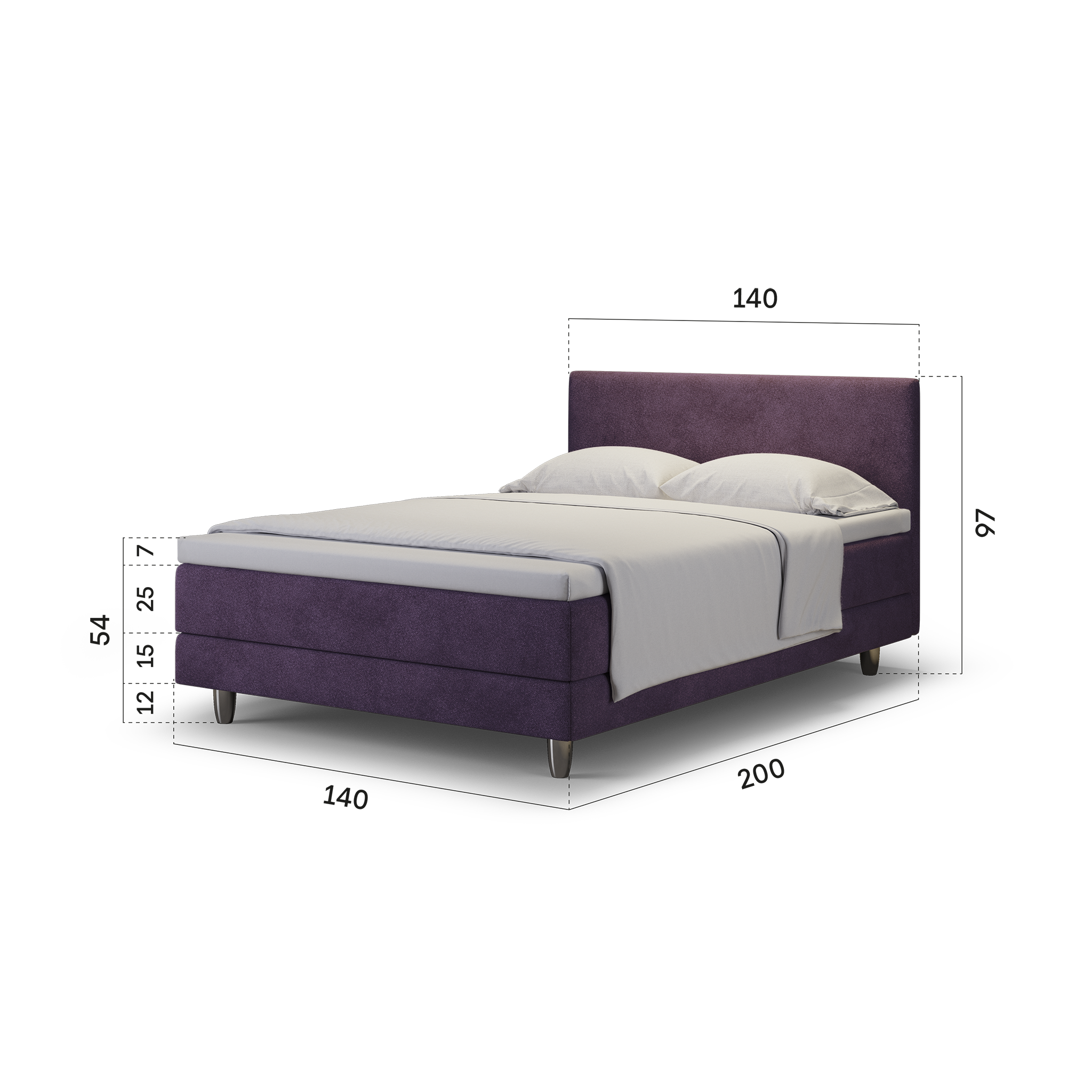enjoy. neo | Boxspringbett classic lila