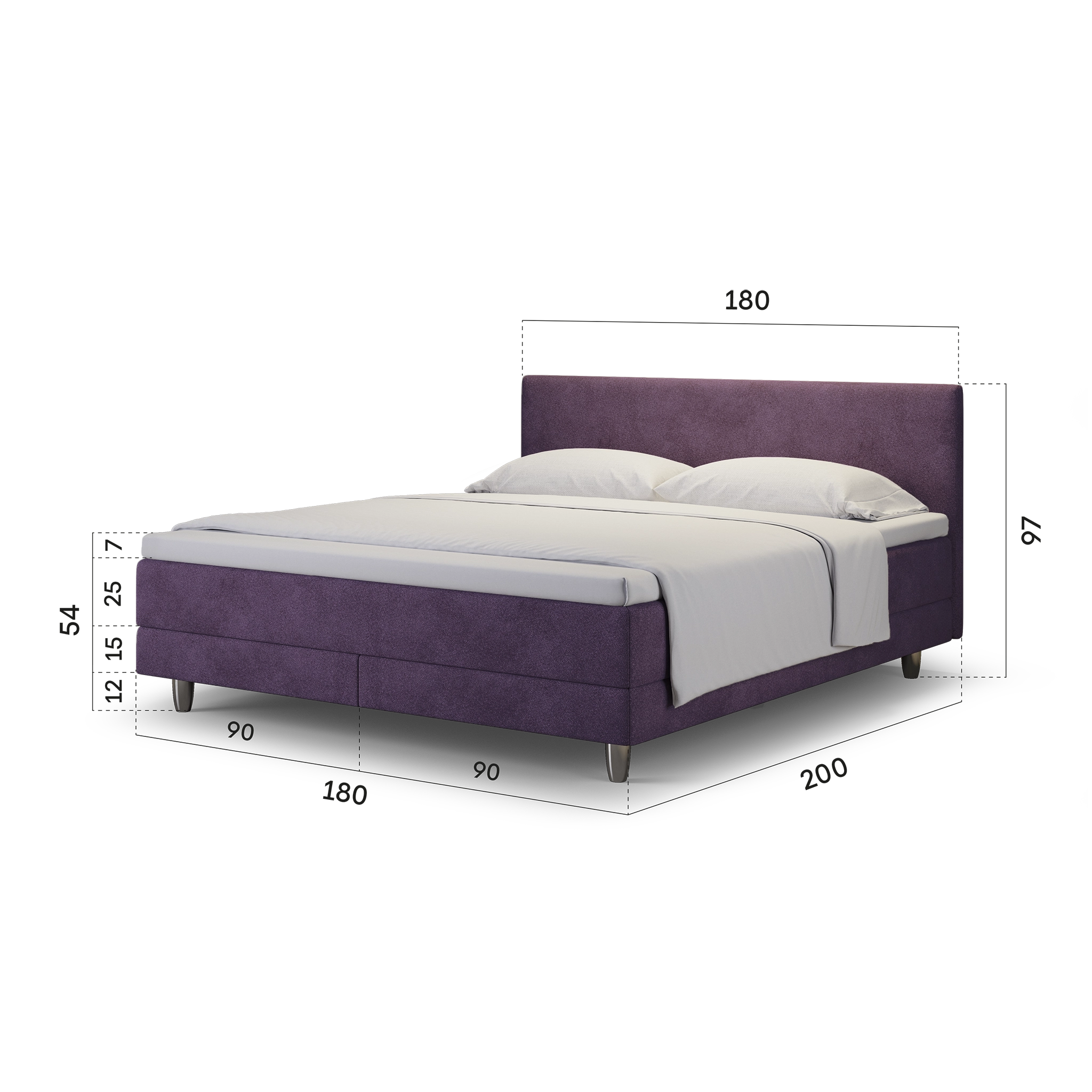 enjoy. neo | Boxspringbett classic lila