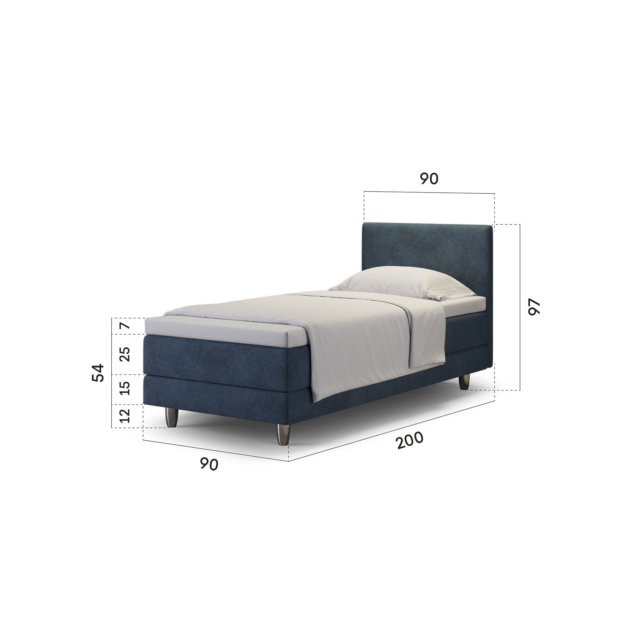 enjoy. neo | Boxspringbett classic blau