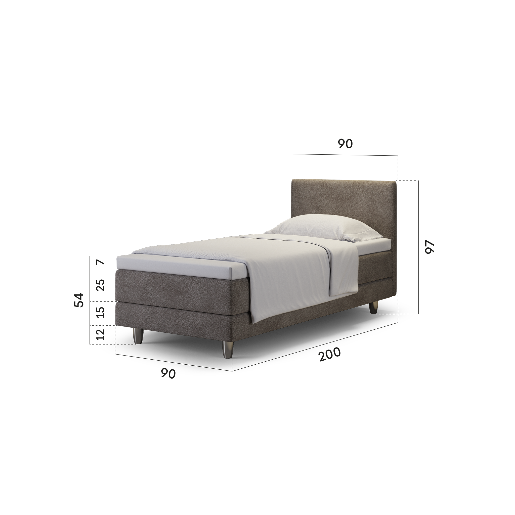 enjoy. neo | Boxspringbett classic braun
