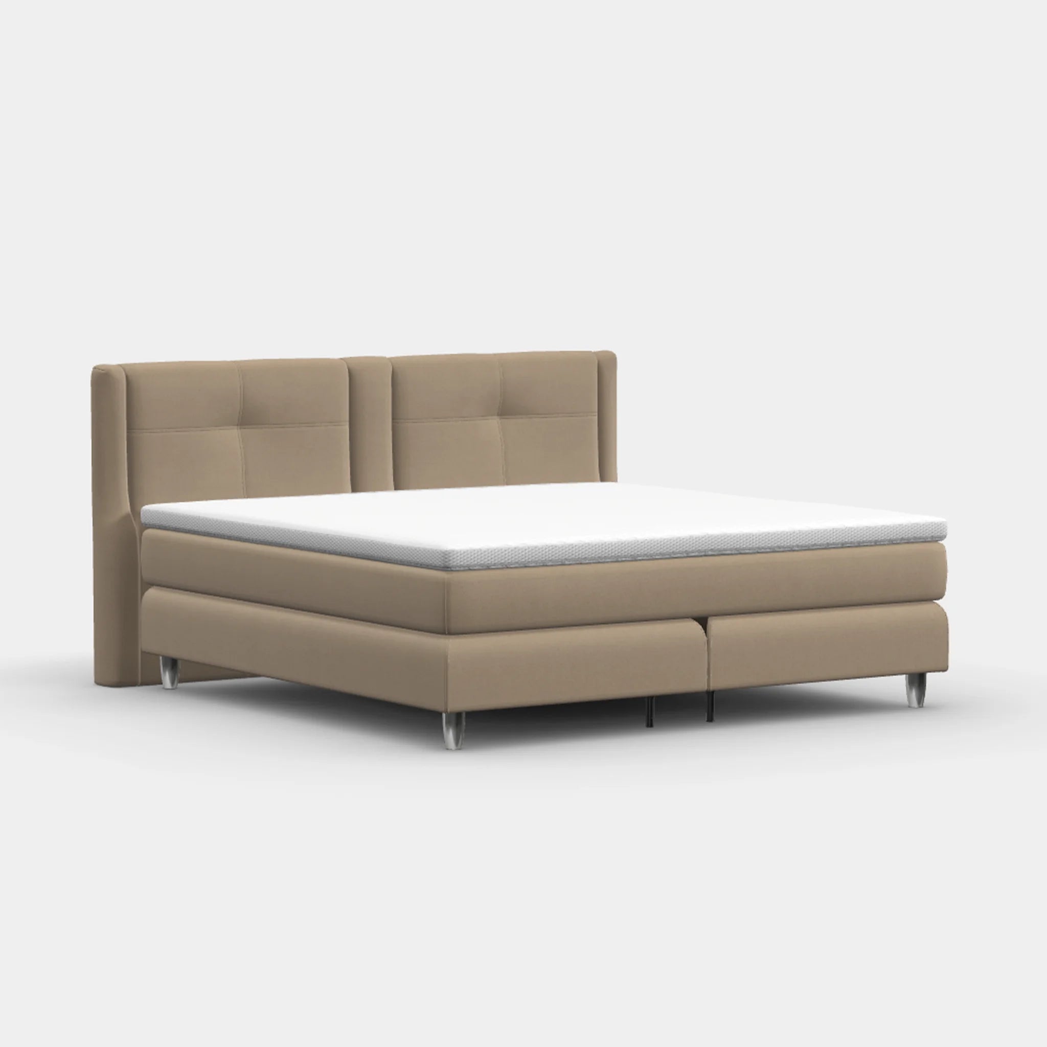 Boxspringbett 200 × 200 cm – Palermo