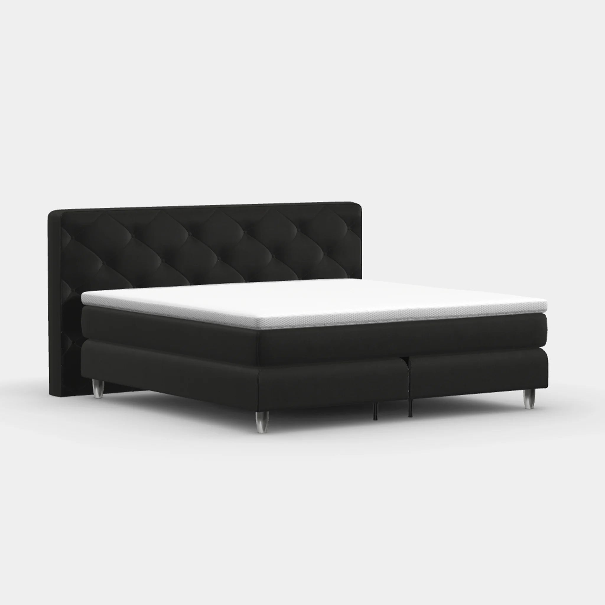 Boxspringbett 200 × 200 cm – York Button