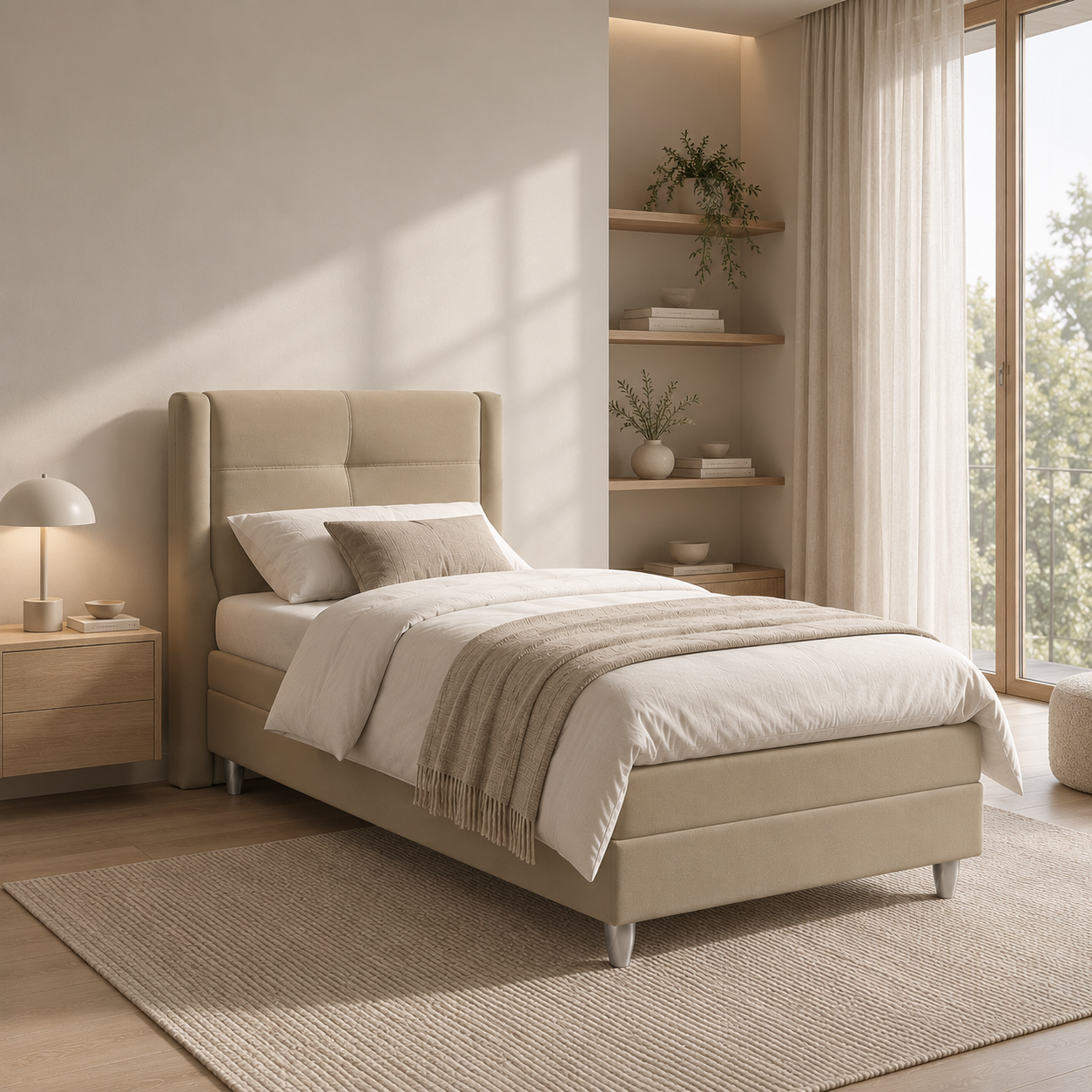 Boxspringbett 100 × 200 cm – Palermo