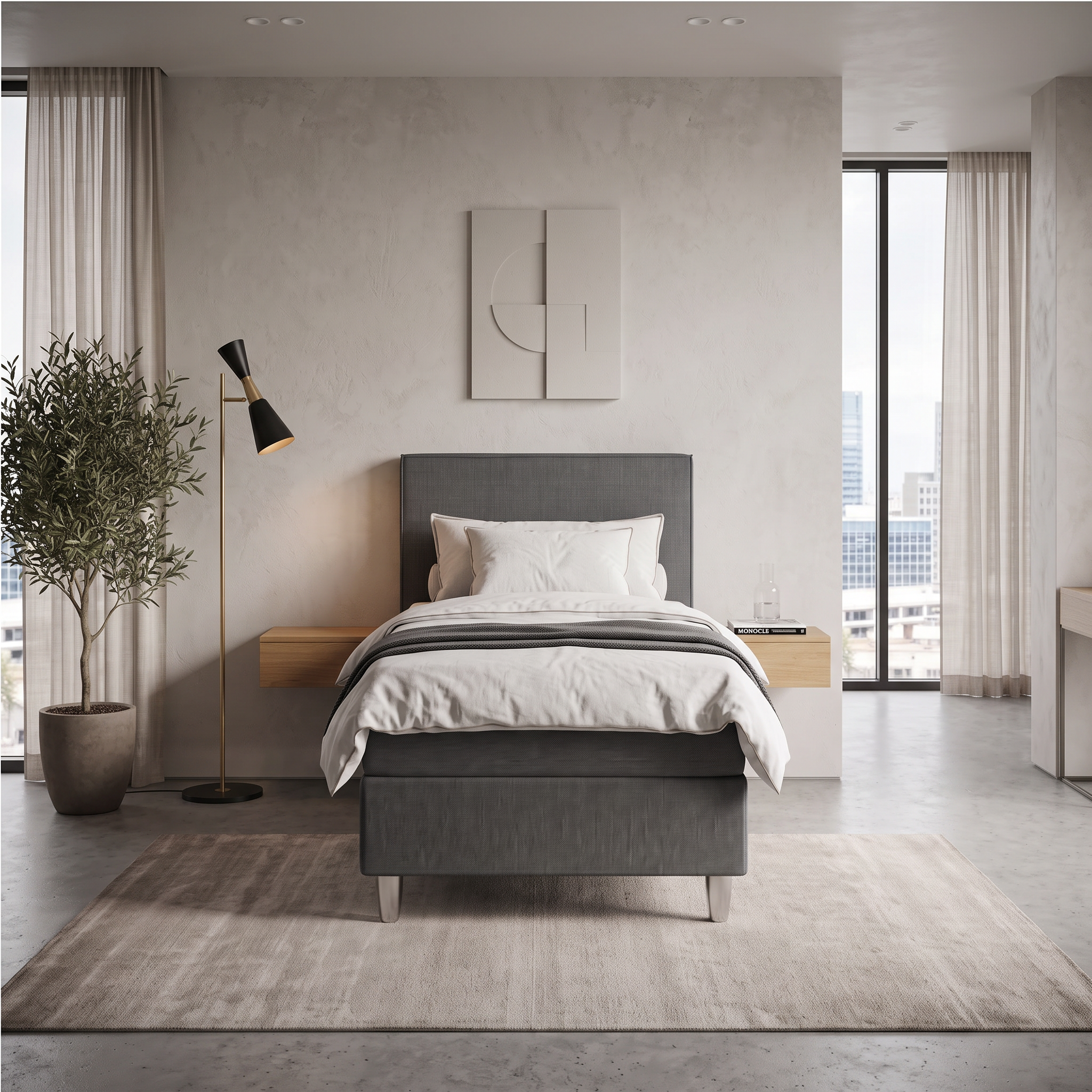 Boxspringbett 90 × 200 cm – Malmö