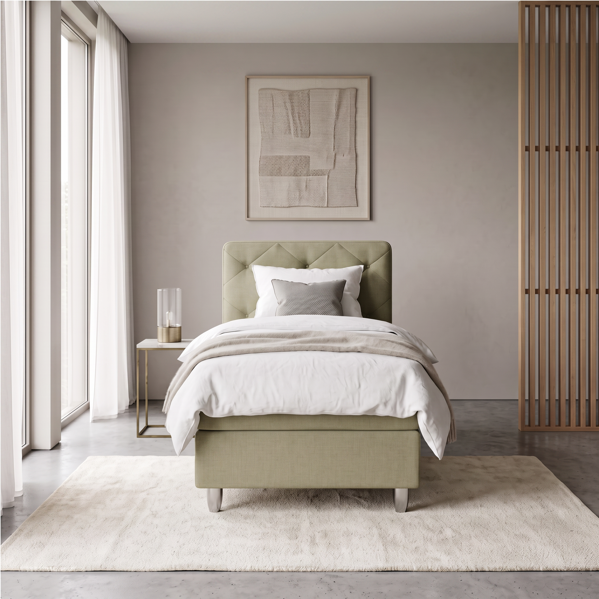 Boxspringbett 90 × 200 cm – York Button