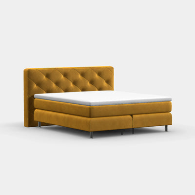 Boxspringbett 180 × 200 cm – York-Button Dreiviertelansicht