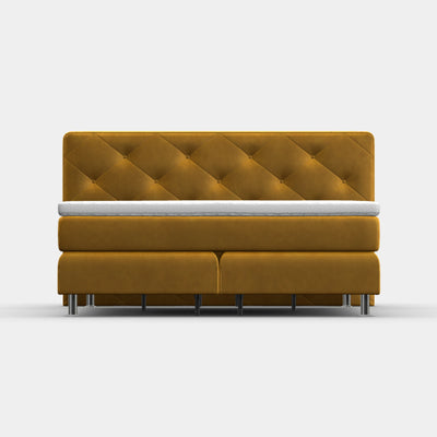 Boxspringbett 180 × 200 cm – York-Button Frontalansicht