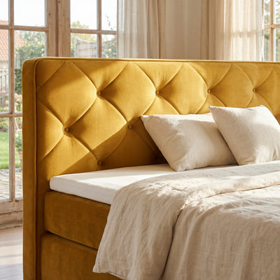 Boxspringbett Kopfteil York Button enjoy schlafsysteme