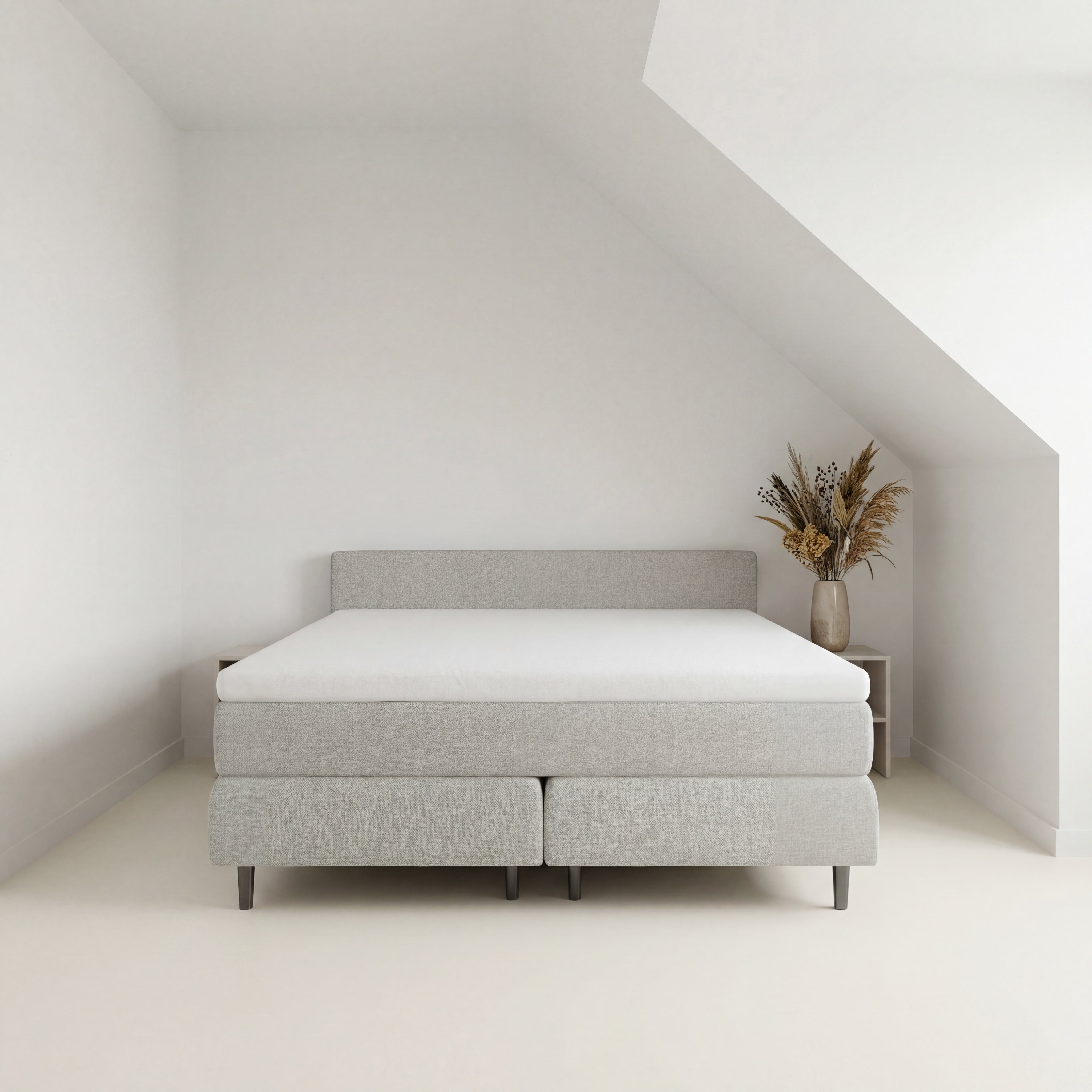 Boxspringbett für Dachschrägen – Boston ab 90 cm Kopfteil