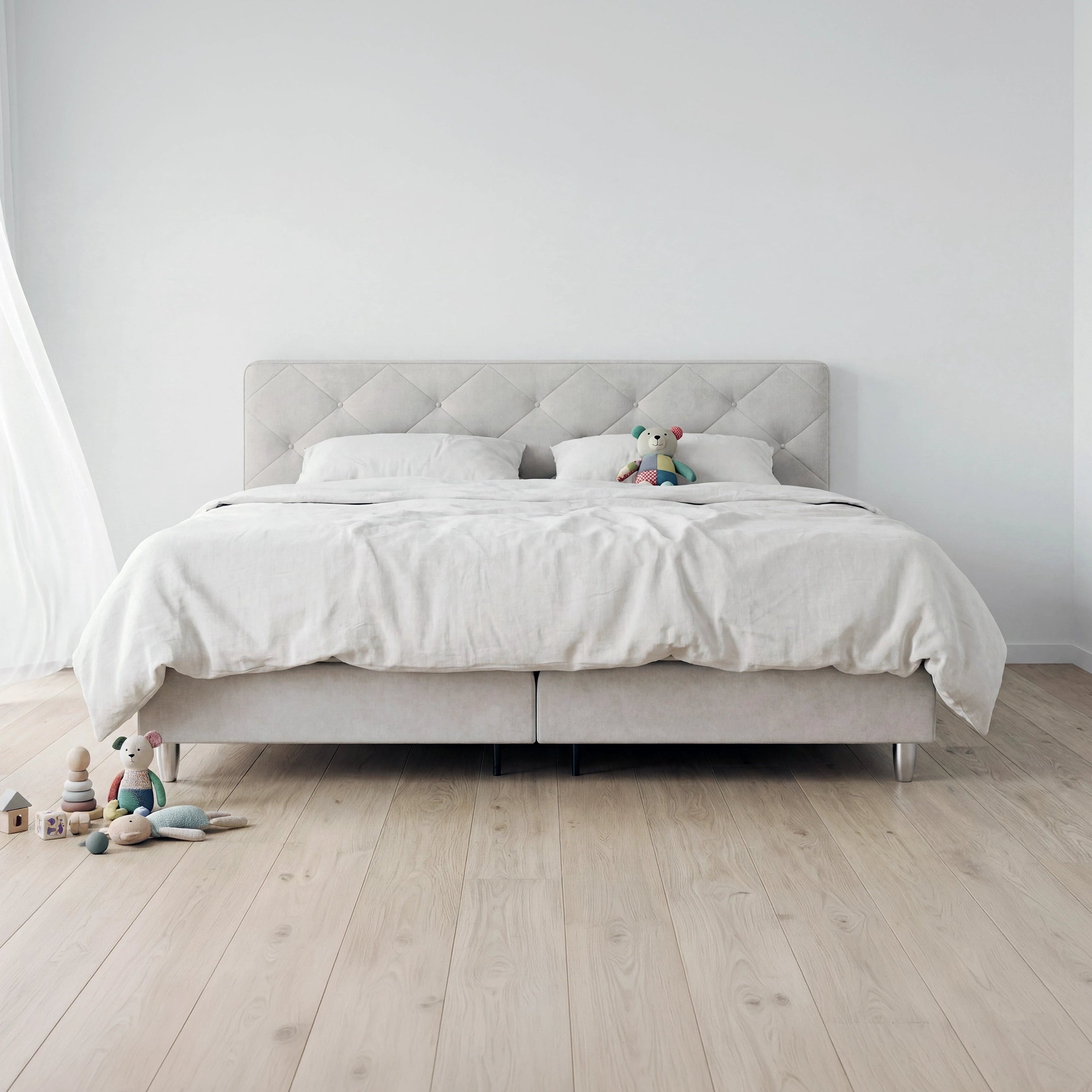 Familien-Boxspringbett york button