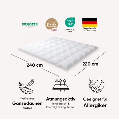 Daunen-Kassetten-Decke Plus - 240 x 220 cm | 7x6