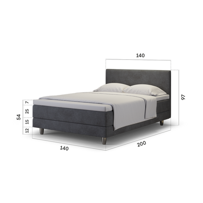enjoy. neo | Boxspringbett classic anthrazit