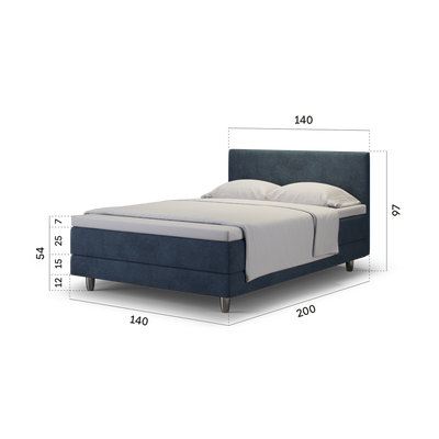 enjoy. neo | Boxspringbett classic blau