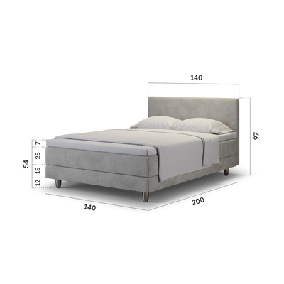 enjoy. neo | Boxspringbett classic grau
