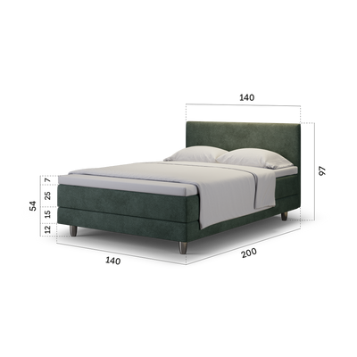 enjoy. neo | Boxspringbett classic grün