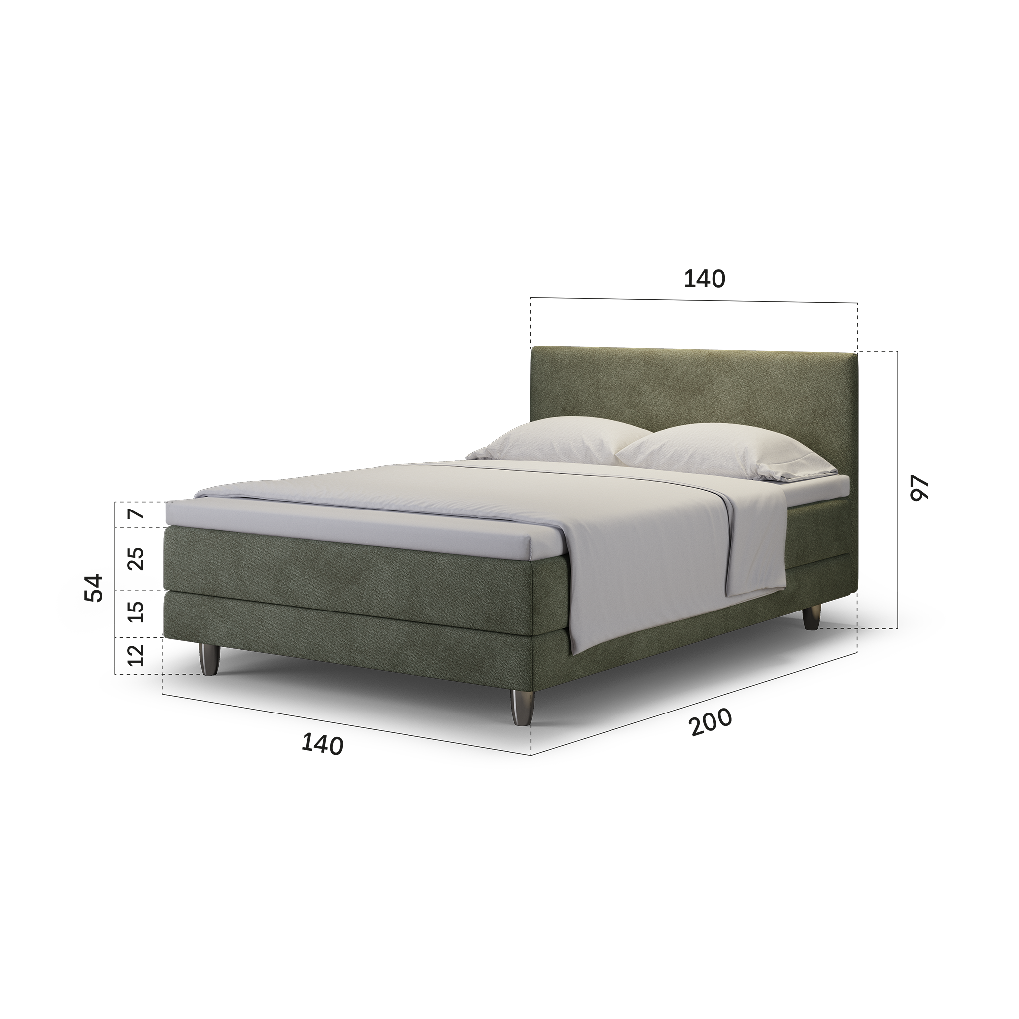 enjoy. neo | Boxspringbett classic olive