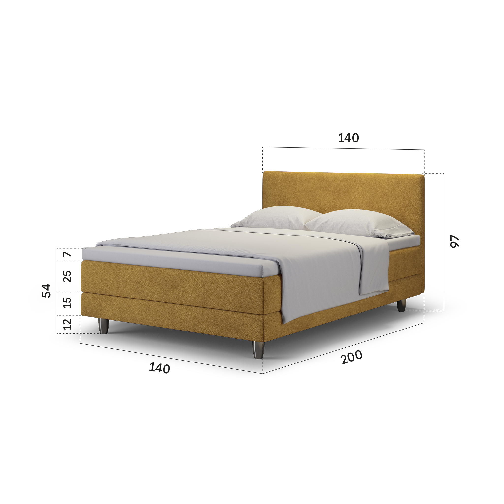enjoy. neo | Boxspringbett classic senf