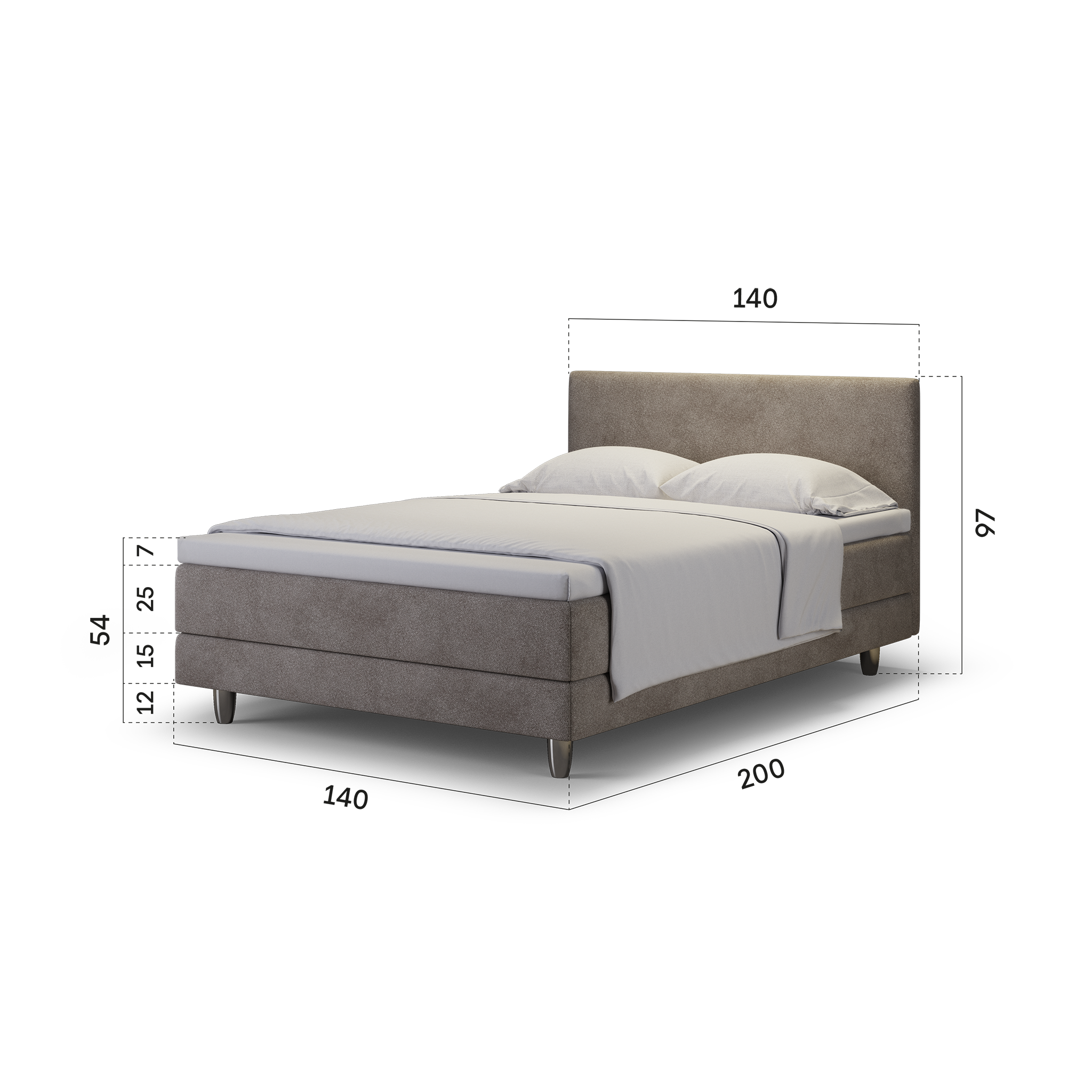 enjoy. neo | Boxspringbett classic taupe