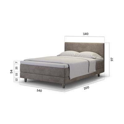 enjoy. neo | Boxspringbett classic taupe
