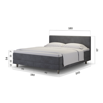 enjoy. neo | Boxspringbett classic anthrazit