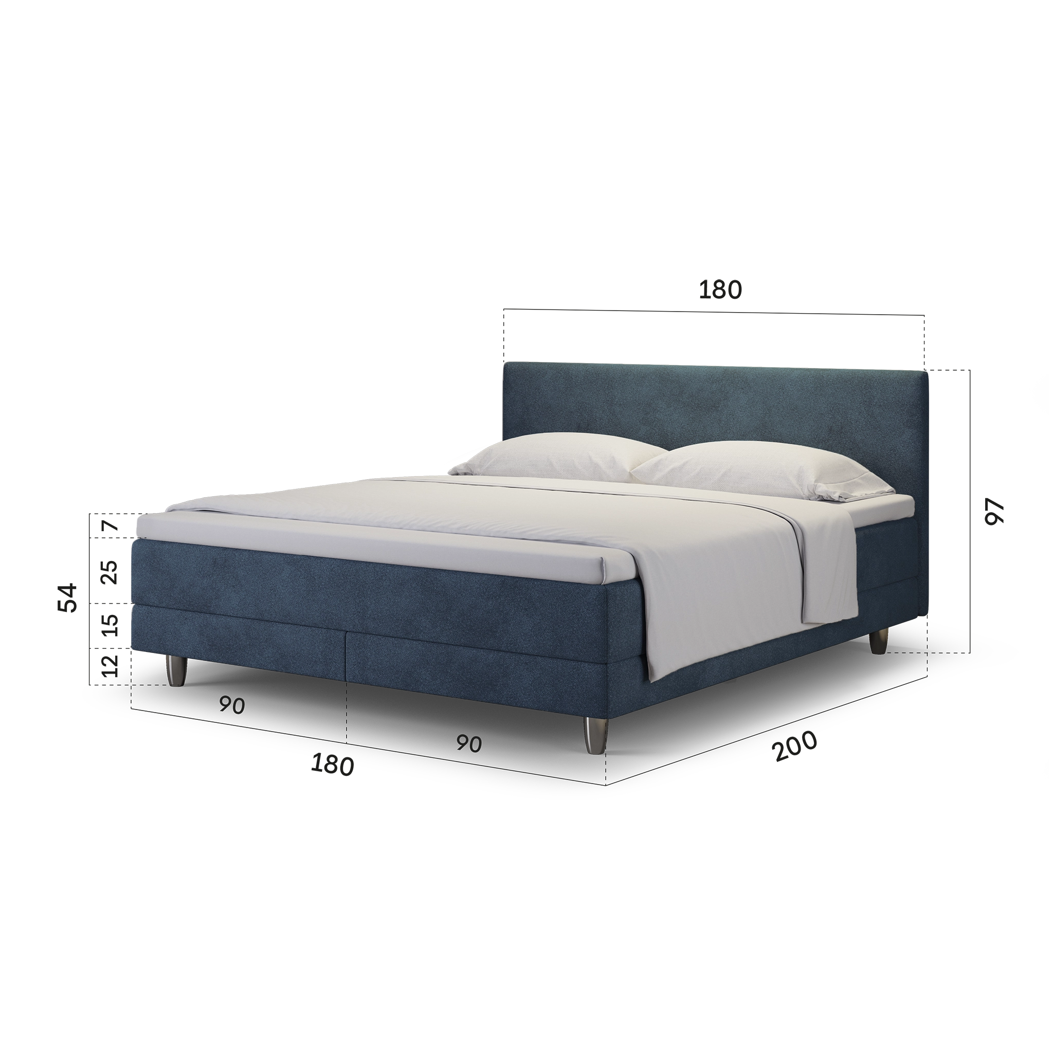 enjoy. neo | Boxspringbett classic blau