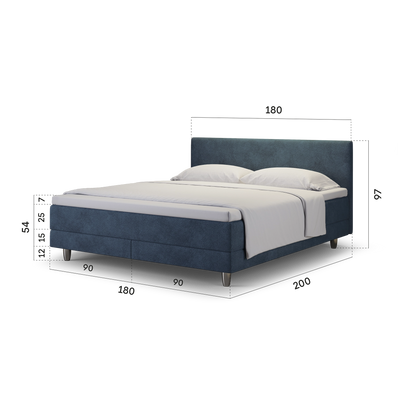 enjoy. neo | Boxspringbett classic blau