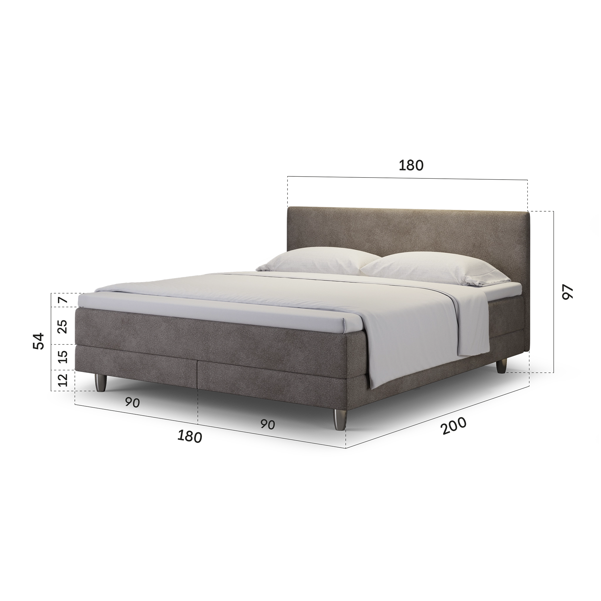 enjoy. neo | Boxspringbett classic braun