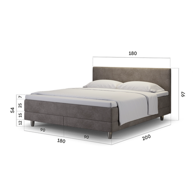 enjoy. neo | Boxspringbett classic braun