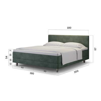 enjoy. neo | Boxspringbett classic grün