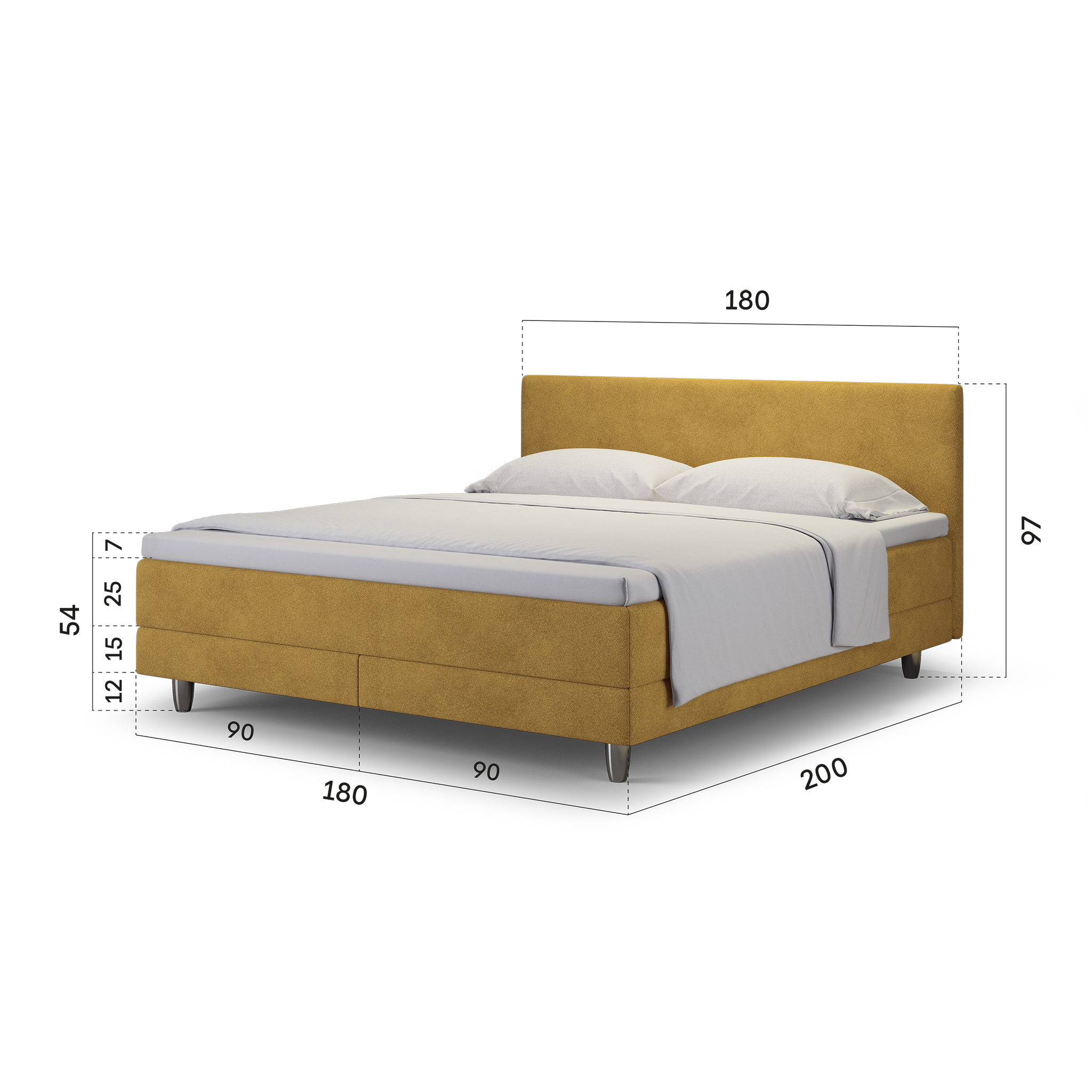 enjoy. neo | Boxspringbett classic senf