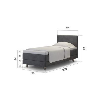 enjoy. neo | Boxspringbett classic anthrazit