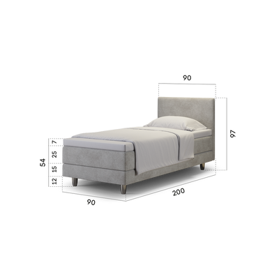 enjoy. neo | Boxspringbett classic grau