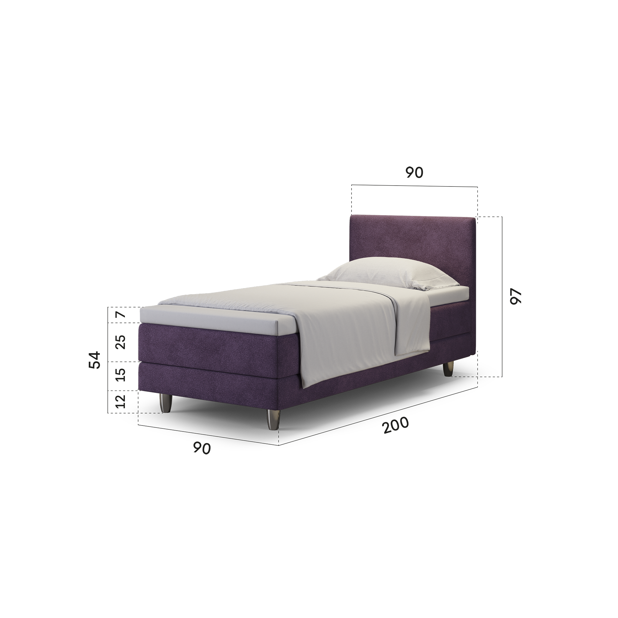 enjoy. neo | Boxspringbett classic lila