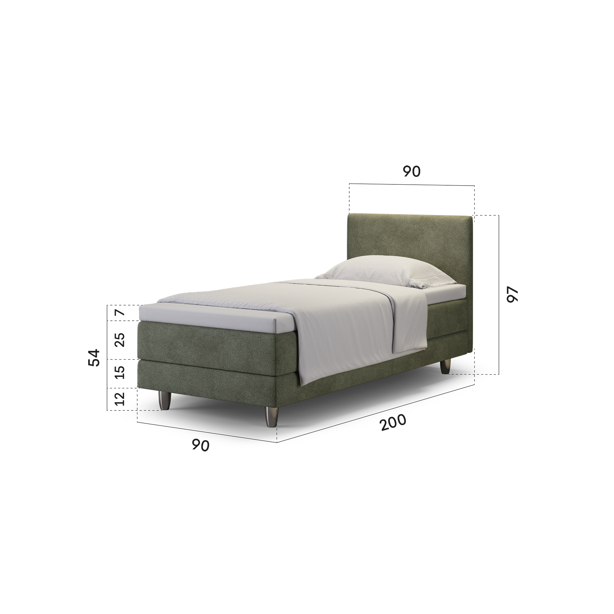 enjoy. neo | Boxspringbett classic olive