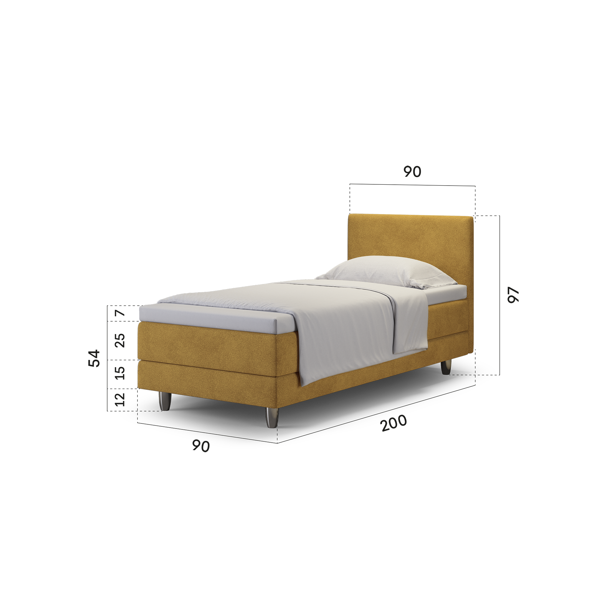 enjoy. neo | Boxspringbett classic senf