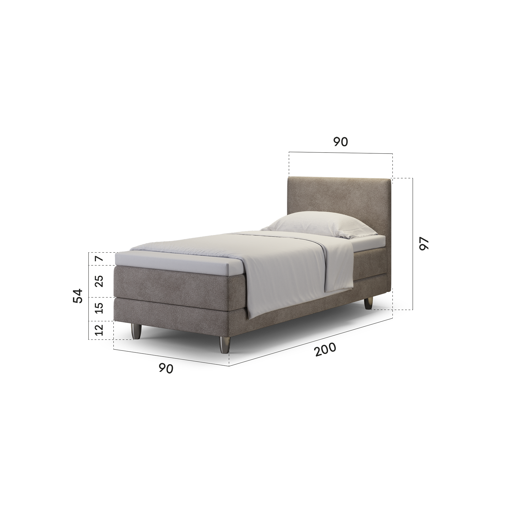 enjoy. neo | Boxspringbett classic taupe