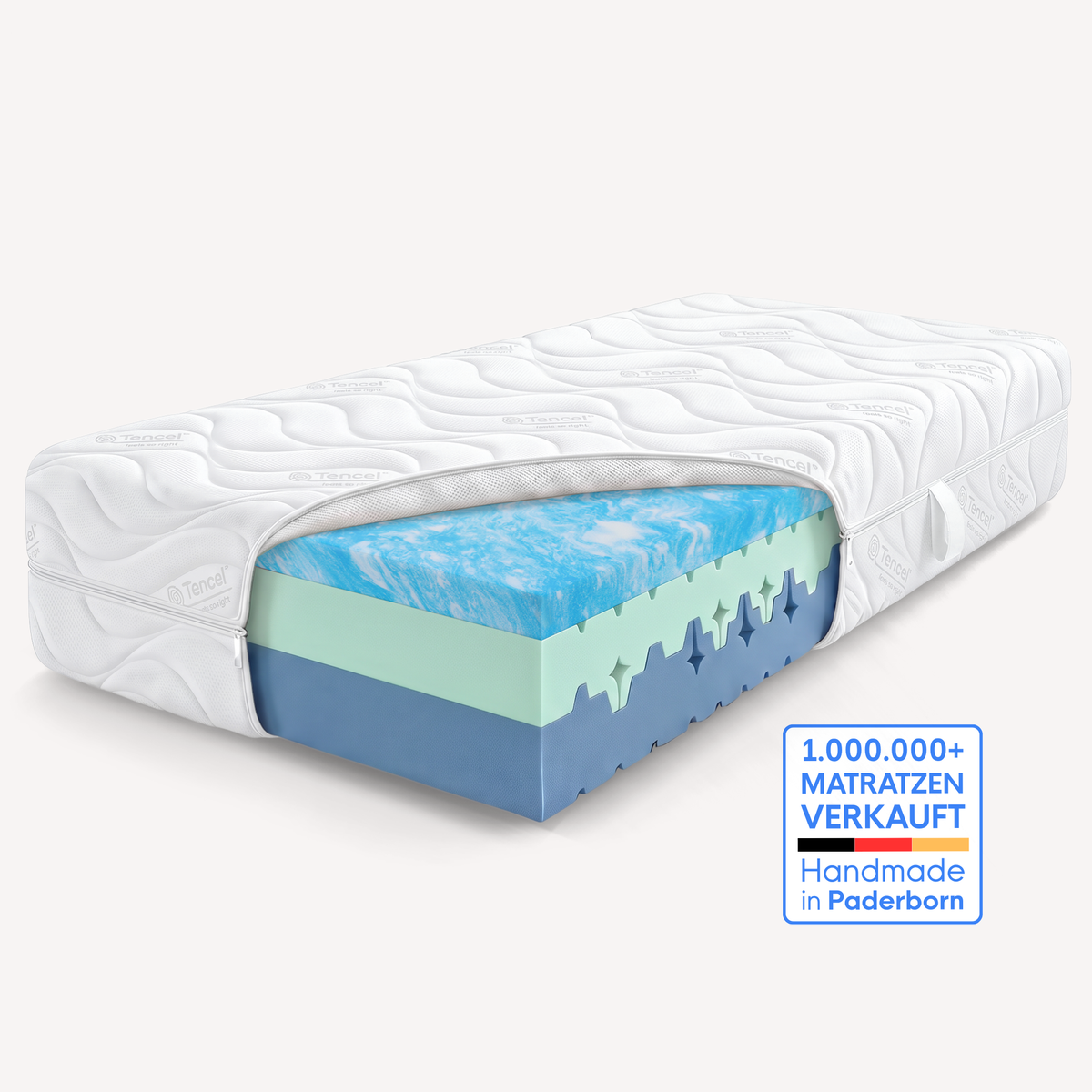 enjoy neo Matratze mit Topper (Tencel-Bezug)