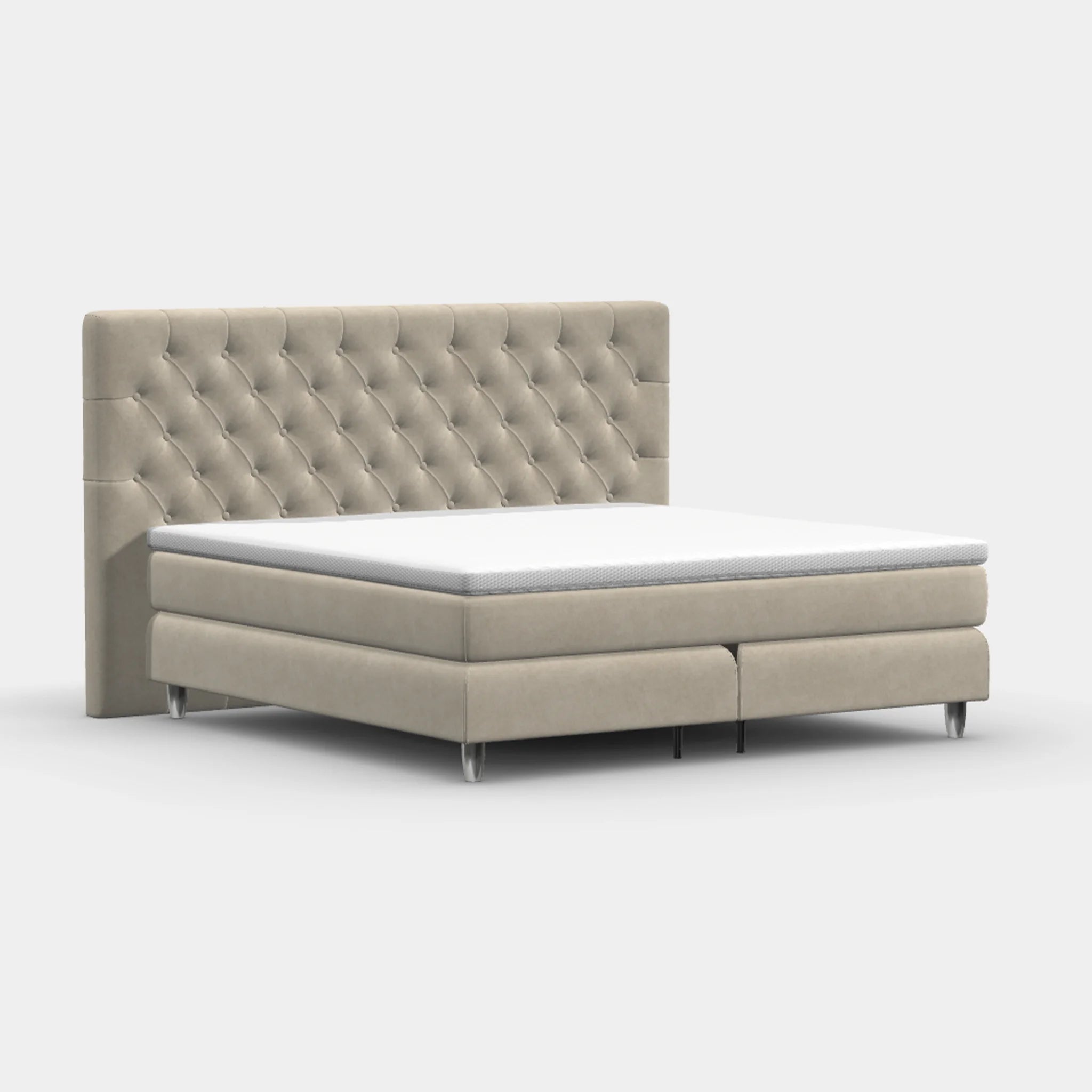 Boxspringbett 200 × 200 cm – Chesterfield