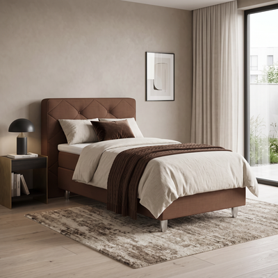 Boxspringbett 100 × 200 cm – York Button